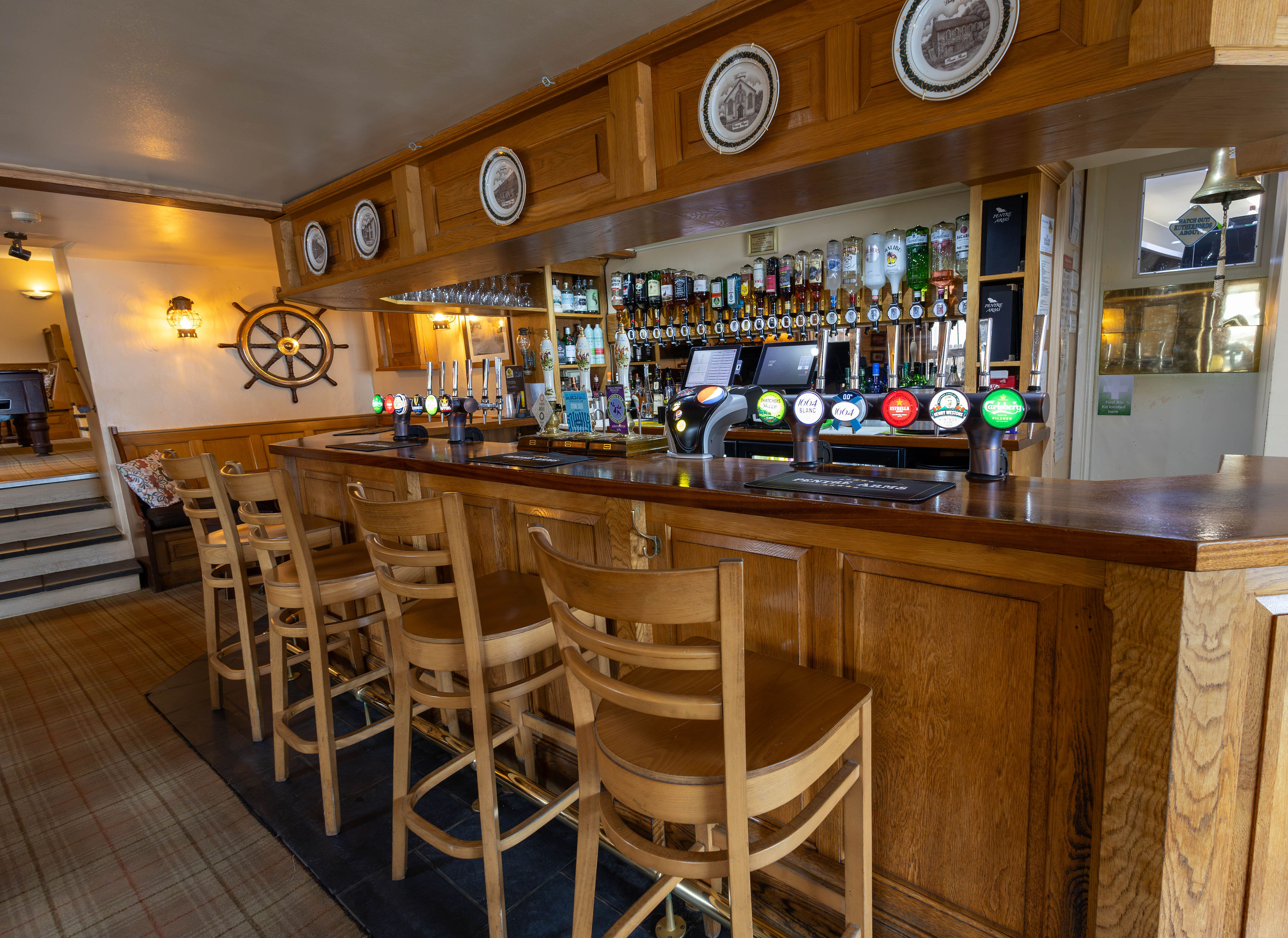 The Pentre Arms bar and pub spaces